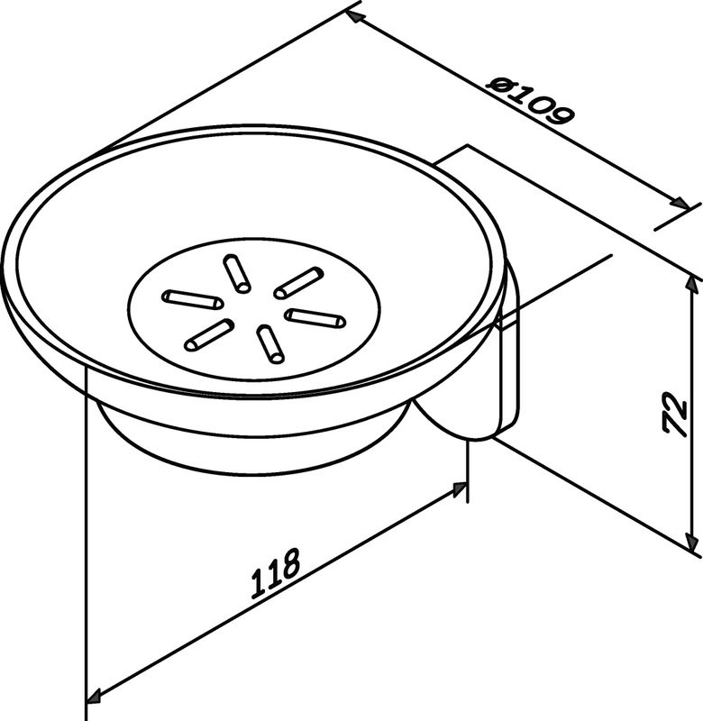 Мыльница AM.PM Joy A8434200 настенная, стеклянная, металлическая, хром
