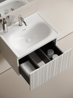 Мебельная раковина Ceramicanova Sabo CN13001 60 накладная, глянцевая белая, прямоугольная, фарфор