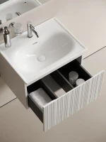 Мебельная раковина Ceramicanova Sabo CN13001 60 накладная, глянцевая белая, прямоугольная, фарфор