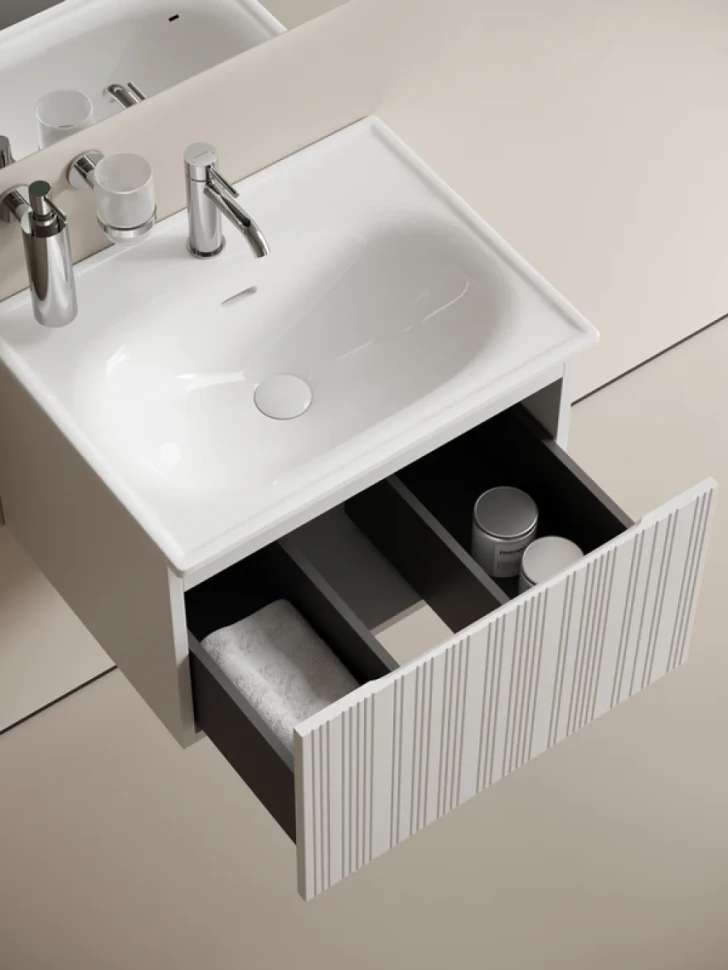 Мебельная раковина Ceramicanova Sabo CN13001 60 накладная, глянцевая белая, прямоугольная, фарфор