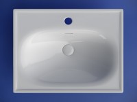 Мебельная раковина Ceramicanova Sabo CN13001 60 накладная, глянцевая белая, прямоугольная, фарфор