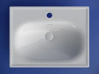Мебельная раковина Ceramicanova Sabo CN13001 60 накладная, глянцевая белая, прямоугольная, фарфор