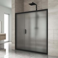 Душевая дверь в нишу Kubele DE019 D3-MAT-BLMT 160 см, профиль матовый черный