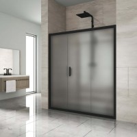 Душевая дверь в нишу Kubele DE019 D3-MAT-BLMT 160 см, профиль матовый черный