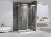 Душевой уголок Abber Schwarzer Diamant AG01129 120x90, профиль хром, стекло прозрачное