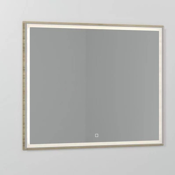 Зеркало Vod-Ok Лайт 100 крымский дуб, с подсветкой