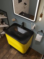 Стакан для ванной DEKOR BANYO Alina Black A40 406 04 настенный, черный, стеклянный