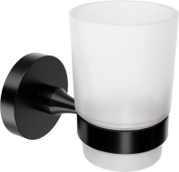 Стакан для ванной DEKOR BANYO Alina Black A40 406 04 настенный, черный, стеклянный