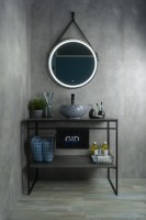 Накладная раковина GID Esfera Mnc481 32 под глянцевый камень, круглая, фаянс