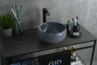 Накладная раковина GID Esfera Mnc481 32 под глянцевый камень, круглая, фаянс