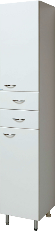 Шкаф пенал для ванной Runo Эконом мебель Универсальный 35 белый R