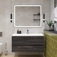 Тумба с раковиной Art&Max Family-M 100 подвесная, iron stone