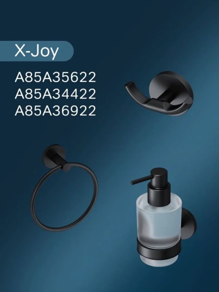 Стакан для ванной AM.PM X-Joy A85A34322 настенный, черный, стеклянный