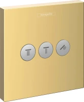 Переключатель потоков Hansgrohe ShowerSelect 15764990 на три потребителя, полированное золото