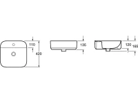 Комплект Накладная раковина Lavinia Boho Bathroom Sink Slim 33311007 + Донный клапан Wellsee Drainage System 182140000 матовый черный + Сифон 182105000 матовый черный