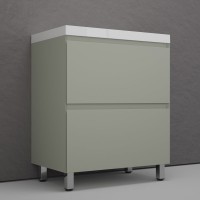 Тумба с раковиной Style Line Манхэттен 70 напольная, олива, раковина Andrea Classic 70