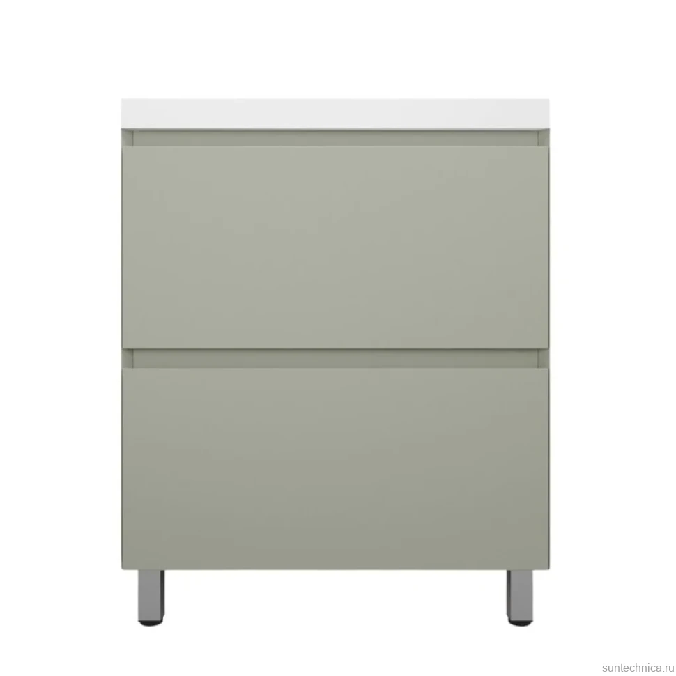 Тумба с раковиной Style Line Манхэттен 70 напольная, олива, раковина Andrea Classic 70