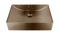 Накладная раковина AltroBagno Futuro 001016 BrAn 50 состаренная бронза, прямоугольная, нержавеющая сталь