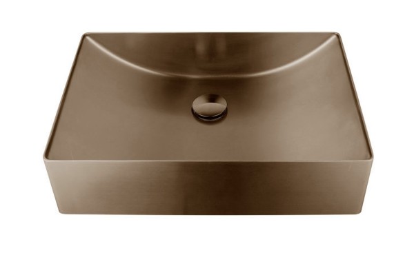 Накладная раковина AltroBagno Futuro 001016 BrAn 50 состаренная бронза, прямоугольная, нержавеющая сталь