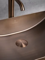 Накладная раковина AltroBagno Futuro 001016 BrAn 50 состаренная бронза, прямоугольная, нержавеющая сталь