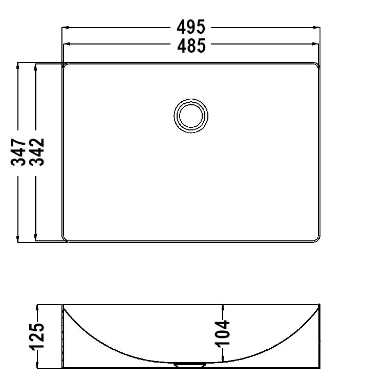 Накладная раковина AltroBagno Futuro 001016 BrAn 50 состаренная бронза, прямоугольная, нержавеющая сталь