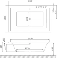 Акриловая ванна Excellent Crown Lux WAEX.CRO19.SOFT 190x120 см, пристенная, с гидромассажем, белая, с каркасом, для двоих, со сливом-переливом