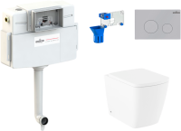Комплект Lavinia Boho Унитаз приставной Aveo Rimless 3306404R + Крышка-сиденье Aveo 33290600 с микролифтом + Бачок скрытого монтажа RelFix 38020010 + Кнопка RelFix 380502MC + Дозатор RelFix 38040010