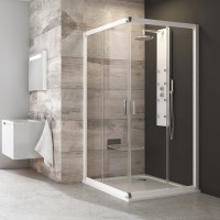 Душевой уголок Ravak Blix BLRV2K 90х80, Transparent, профиль белый
