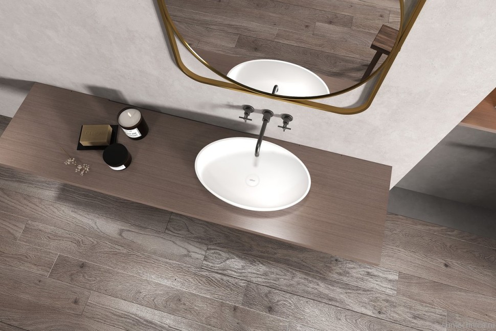 Накладная раковина Abber Stein AS2635 55 матовая белая, овальная, искусственный камень