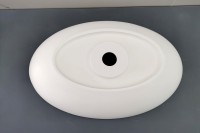 Накладная раковина Abber Stein AS2635 55 матовая белая, овальная, искусственный камень