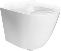 Комплект Унитаз подвесной KERAMA MARAZZI Sfera SF.wc.02 безободковый, с микролифтом, глянцевый белый + Инсталляция + Кнопка FPS.A.NM матовый никель