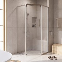 Душевой уголок Cezares Relax RELAX-304-P-1-100-C-CR 100x100, профиль глянцевый хром