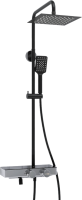 Душевая стойка Wasserkraft Abens 2000 A114.255.130.CB Thermo с термостатом, черная