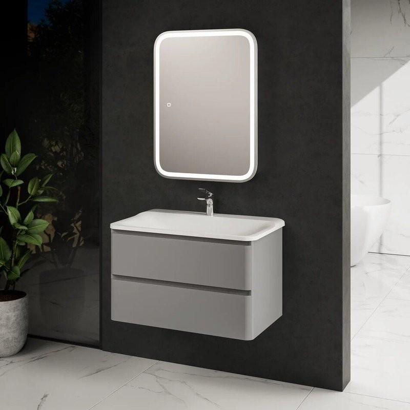 Тумба под раковину для ванной AQUAme S4 80 серая