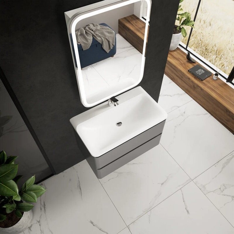 Тумба под раковину для ванной AQUAme S4 80 серая