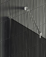 Душевая перегородка Maybahglass MGD-693-5ш 89 см, профиль хром матовый, стекло графит