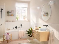 Смеситель для раковины Hansgrohe Rebris S 72528670 С ВНУТРЕННЕЙ ЧАСТЬЮ черный матовый