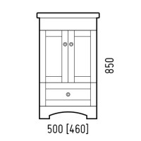 Тумба с раковиной Corozo Техас 50 напольная
