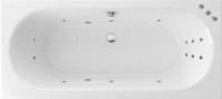 Акриловая ванна Excellent Oceana Slim WAEX.OCE18S.SMART 180x80 см, встраиваемая, с гидромассажем, белая, с каркасом, со сливом-переливом