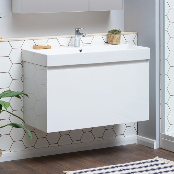 Тумба под раковину Aquanet Йорк 100 белая