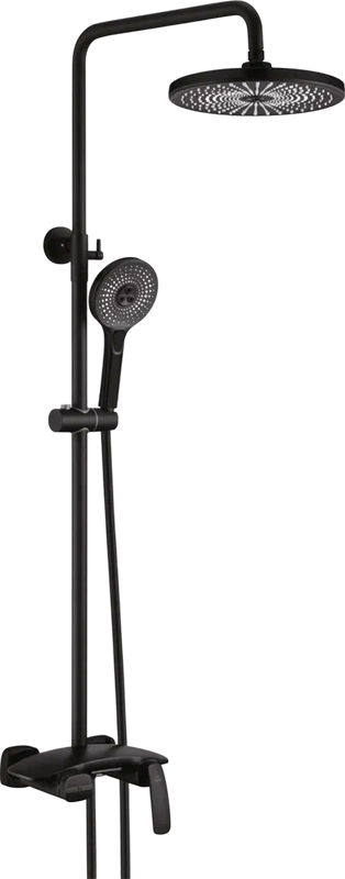 Душевая стойка Rose R1136H с каскадным изливом, черная