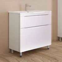 Тумба под раковину Style Line Бергамо Мини 70 Люкс Plus напольная, антискрейтч белая
