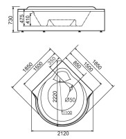 Акриловая ванна Gemy G9088 O