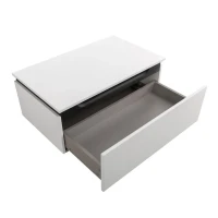 Тумба с раковиной Cezares Slider 80 подвесная, 2 ящика, со столешницей, bianco opaco