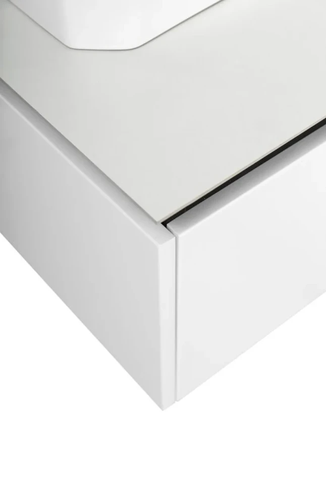 Тумба с раковиной Cezares Slider 80 подвесная, 2 ящика, со столешницей, bianco opaco