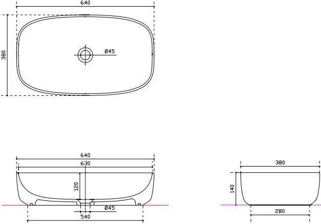 Накладная раковина Galassia Dream 7300 64 белая, овальная, фаянс