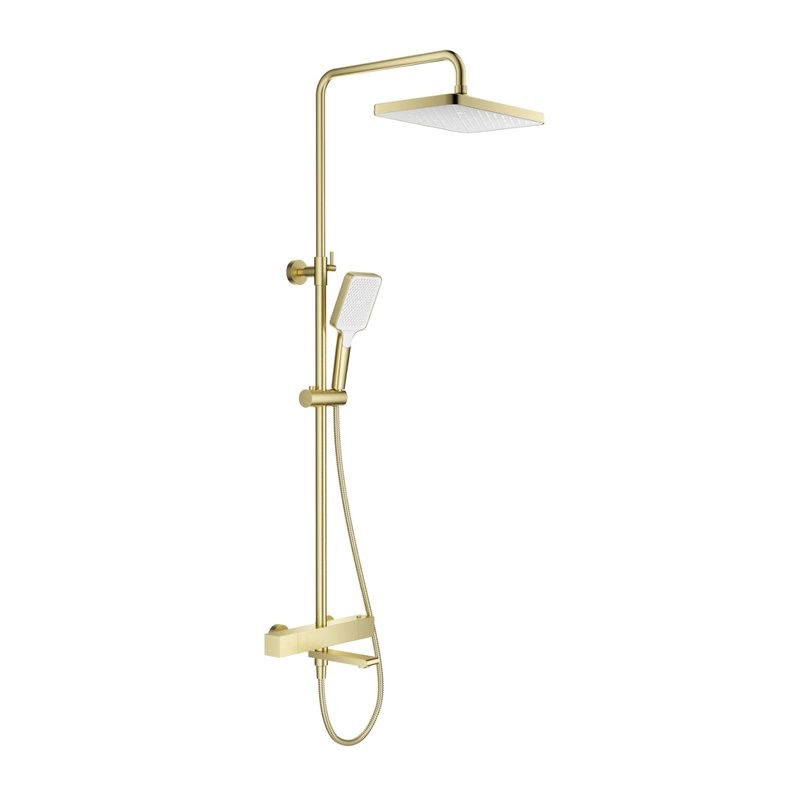 Душевая стойка Splenka S224 S224.26.03 с термостатом, сатин золотой