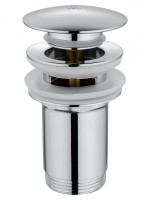 Донный клапан для раковины Wonzon & Woghand WW-88SS09-CR с переливом, хром