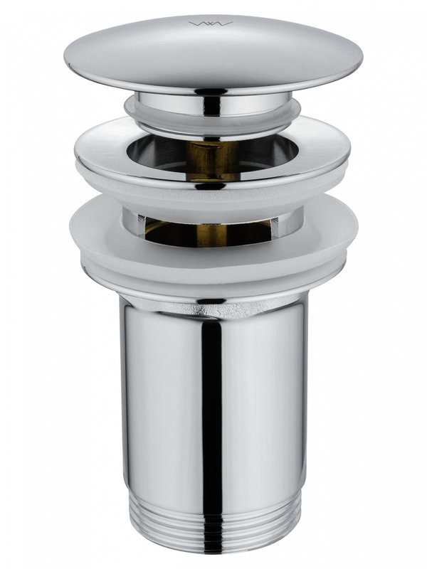 Донный клапан для раковины Wonzon & Woghand WW-88SS09-CR с переливом, хром