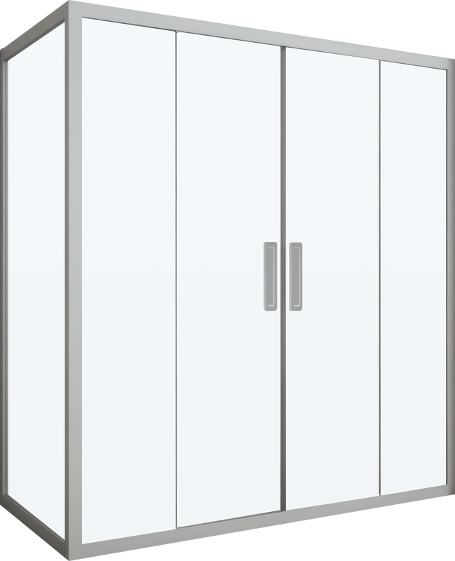 Душевой уголок Kubele DE019 R4-CLN-MT 150х100 см, профиль матовый хром